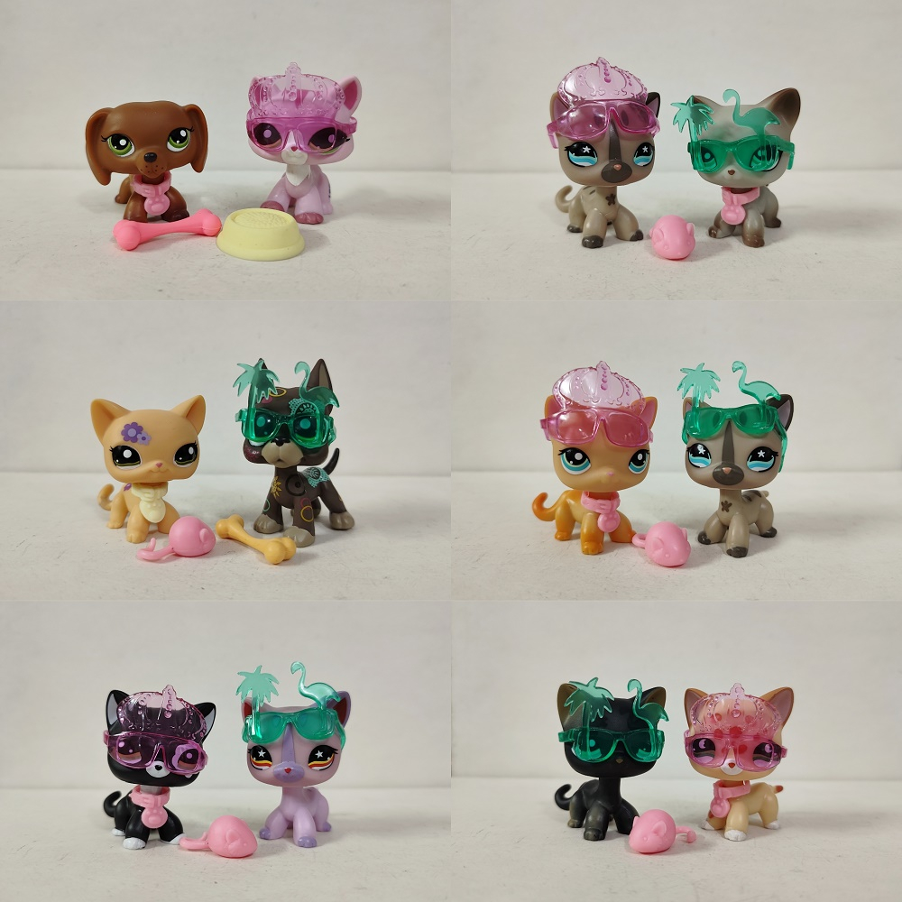 2pcs lot LPS Toy pet shop Cat Dog W Accessories Littlest Pet Shop kid toy 1120 Shopee Singapore