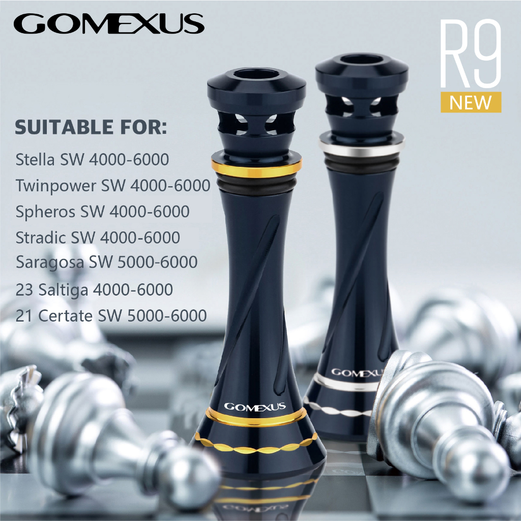 Gomexus Reel Handle 22mm Knob Titanium Alloy for Shimano Stradic
