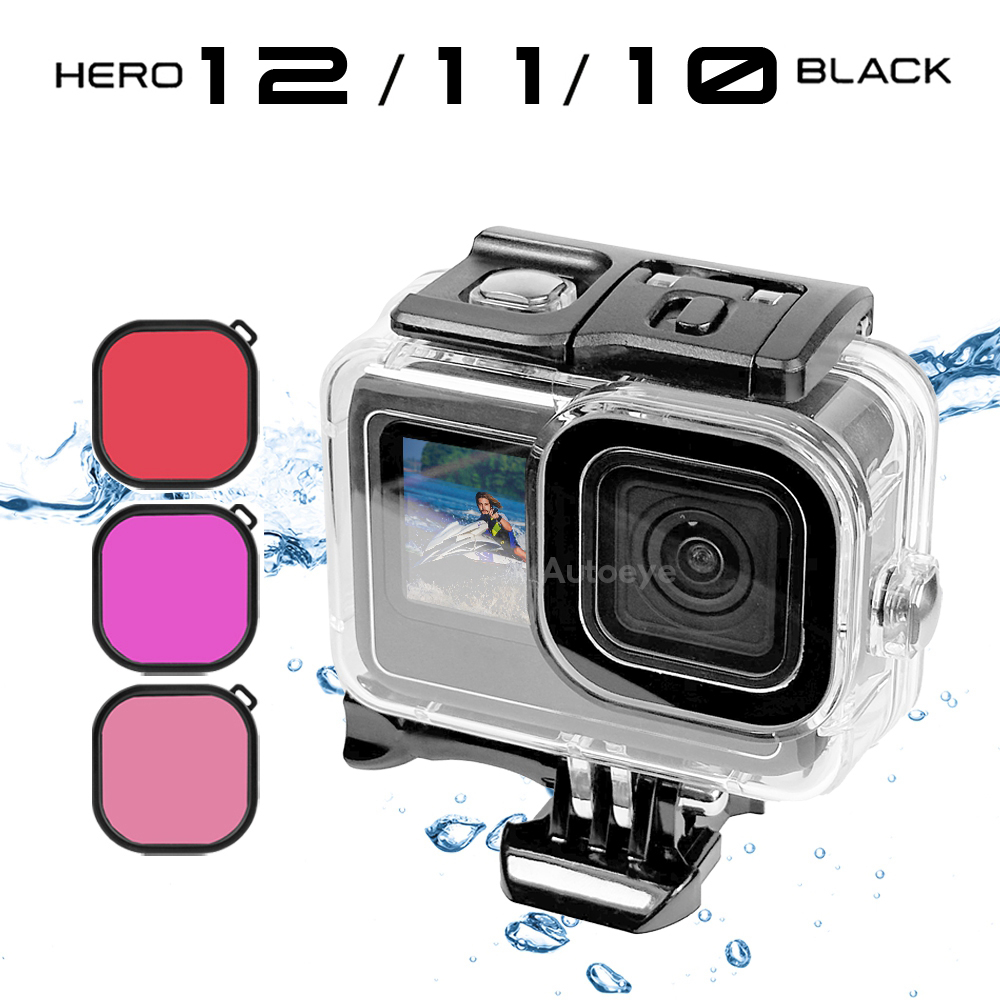 For GoPro HERO 9 10 11 12 Black Waterproof Underwater Case Diving Housing  Cover