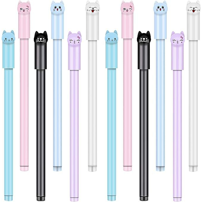  sencoo 10 pack Cute Pens Colorful Gel Ink Pens Multi Colored  Pens for Bullet Journal Writing Roller Ball Fine Point Pens for Kids Girls  Students Gifts School Prize : Office Products
