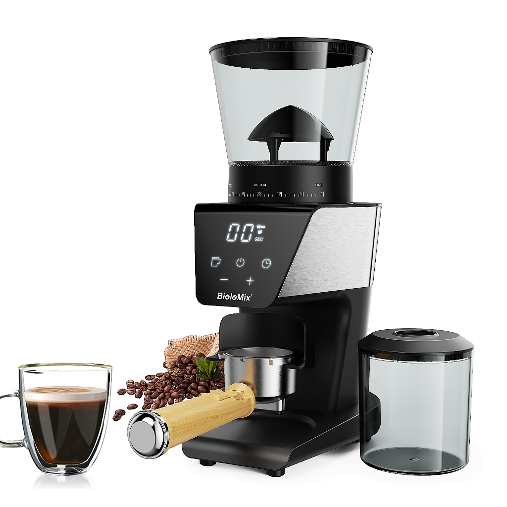 Electric conical outlet burr grinder