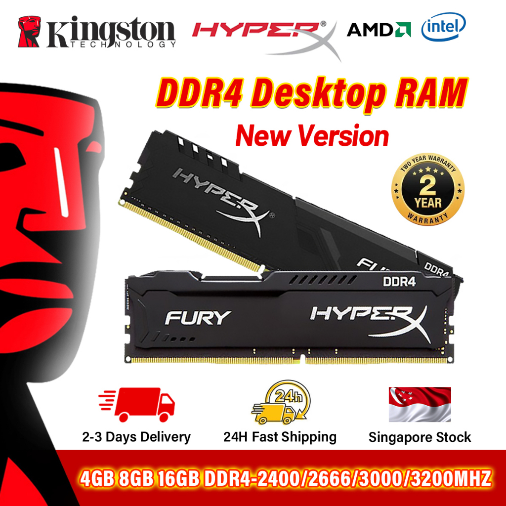 Hyperx Ram DDR4 16GB/32GB (2x8 GB) DIMM 3200 2666 2400 MHZ Desktop Memory  288pin