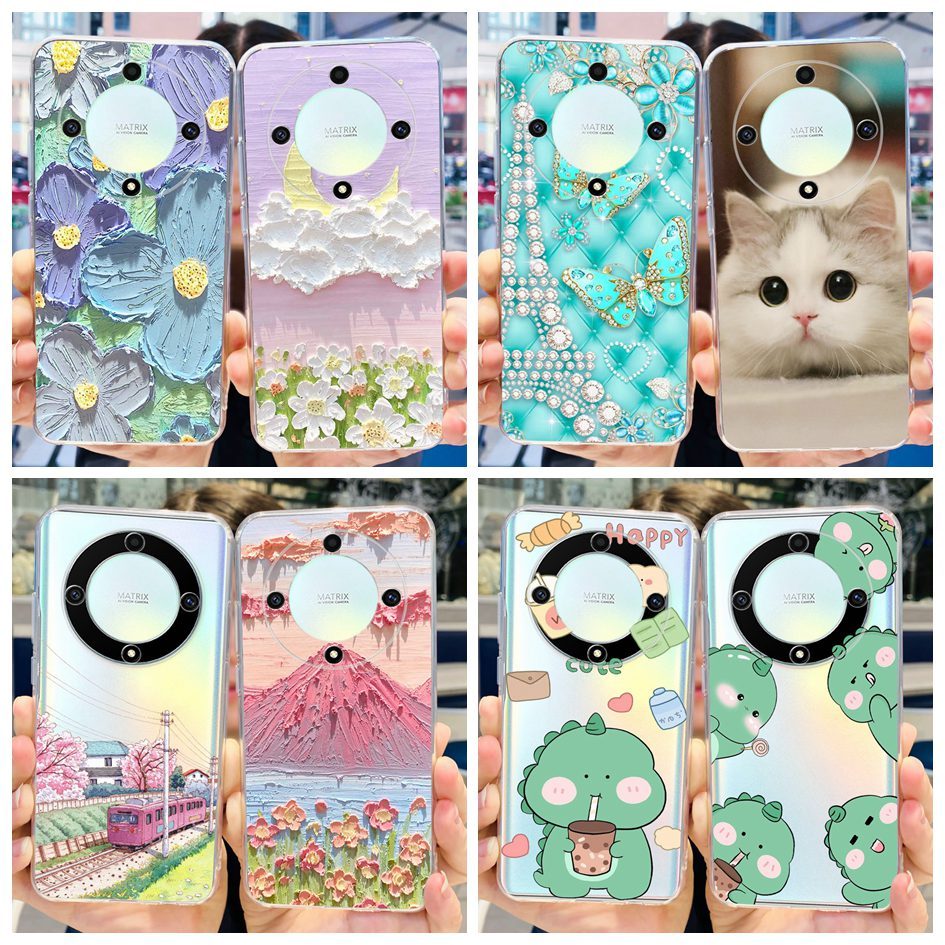 For OPPO A78 2023 Case Stylish Love Heart Milk Cow Candy Painted Soft Back  Cover For
