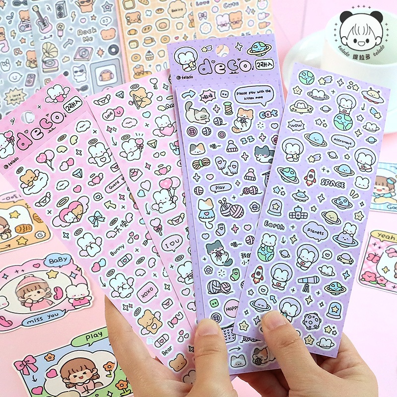 16pcs Cute Kawaii self made Healing food scrapbooking for Phone Luggage  Cartoon fairy Paper stickers / Waterproof stickers - AliExpress