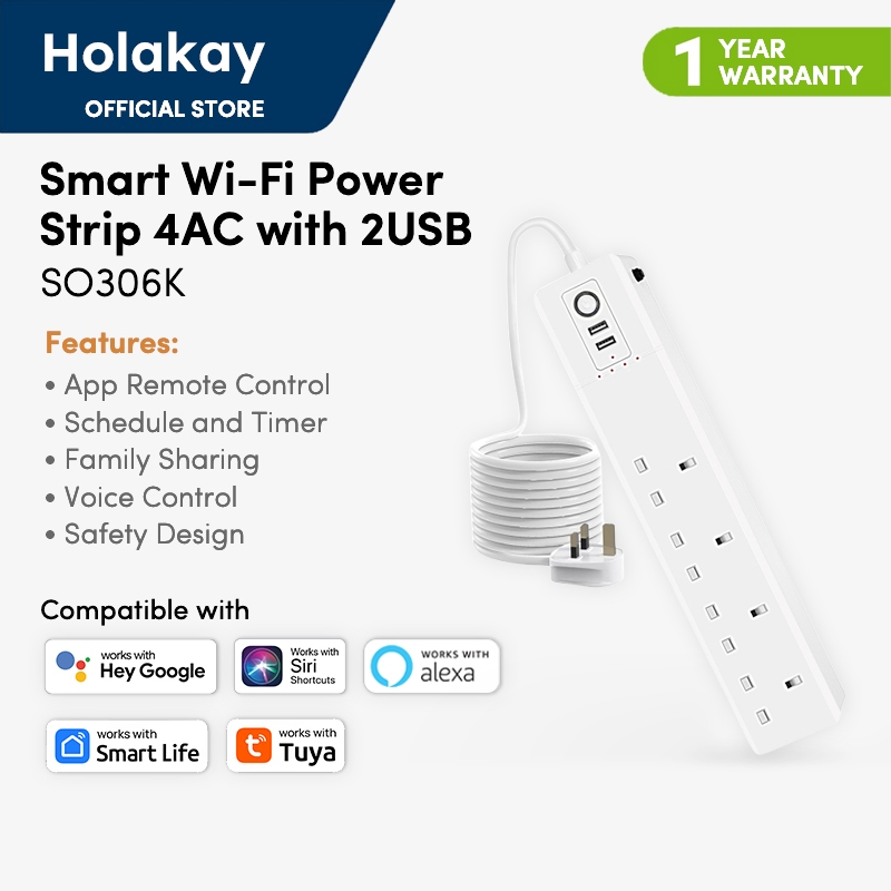 13A Smart WiFi Plug, Compatible with Alexa, Google Home, Siri