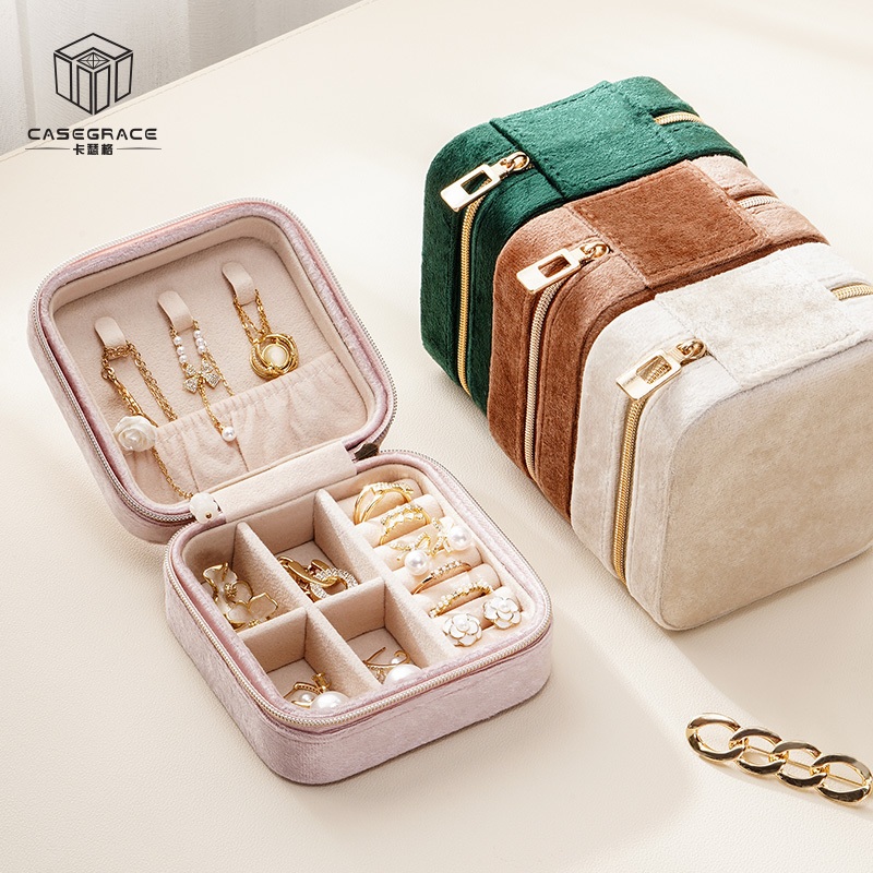 Casegrace Ring Box Small Jewelry Box Girls Jewelry Organizer Mini Trav