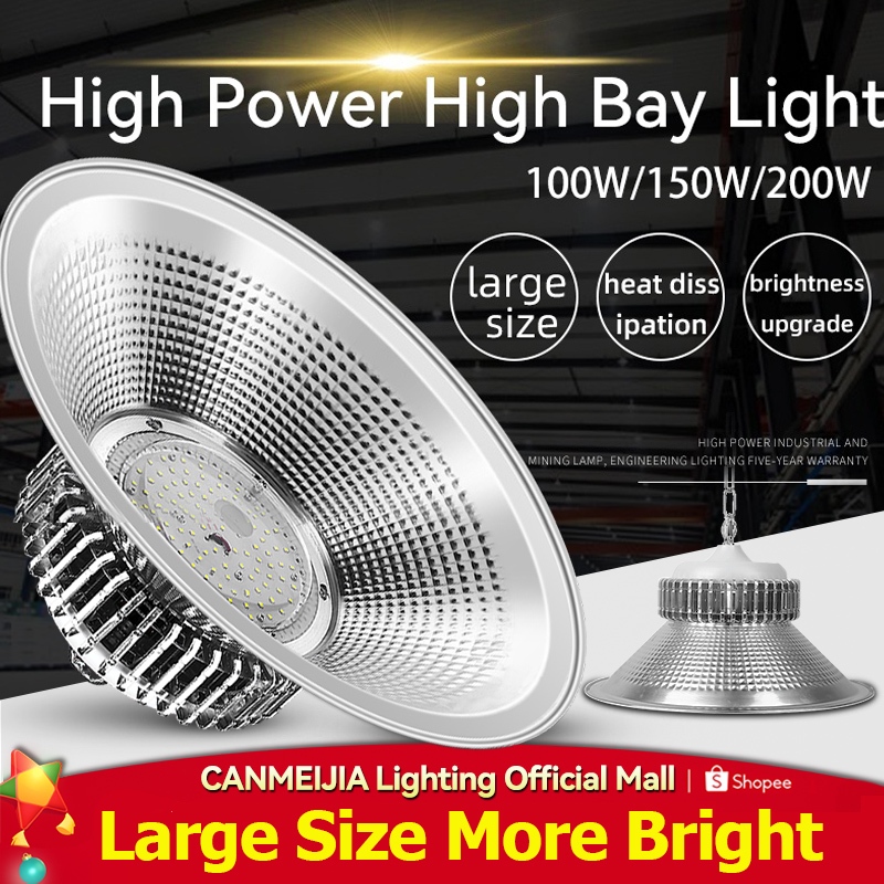 CANMEIJIA High Bay Light Industrial Lamp Fixture Flood Light 100W