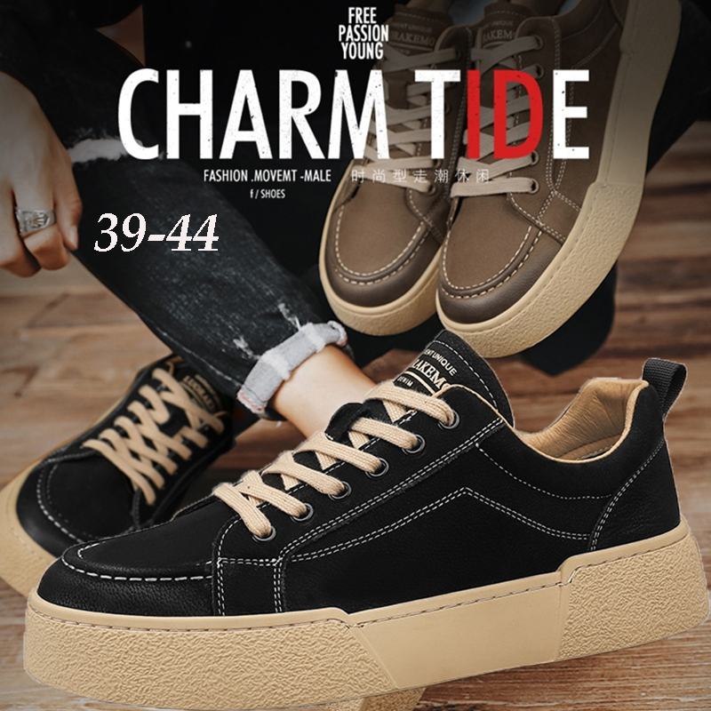 Stylish leather sneakers hot sale