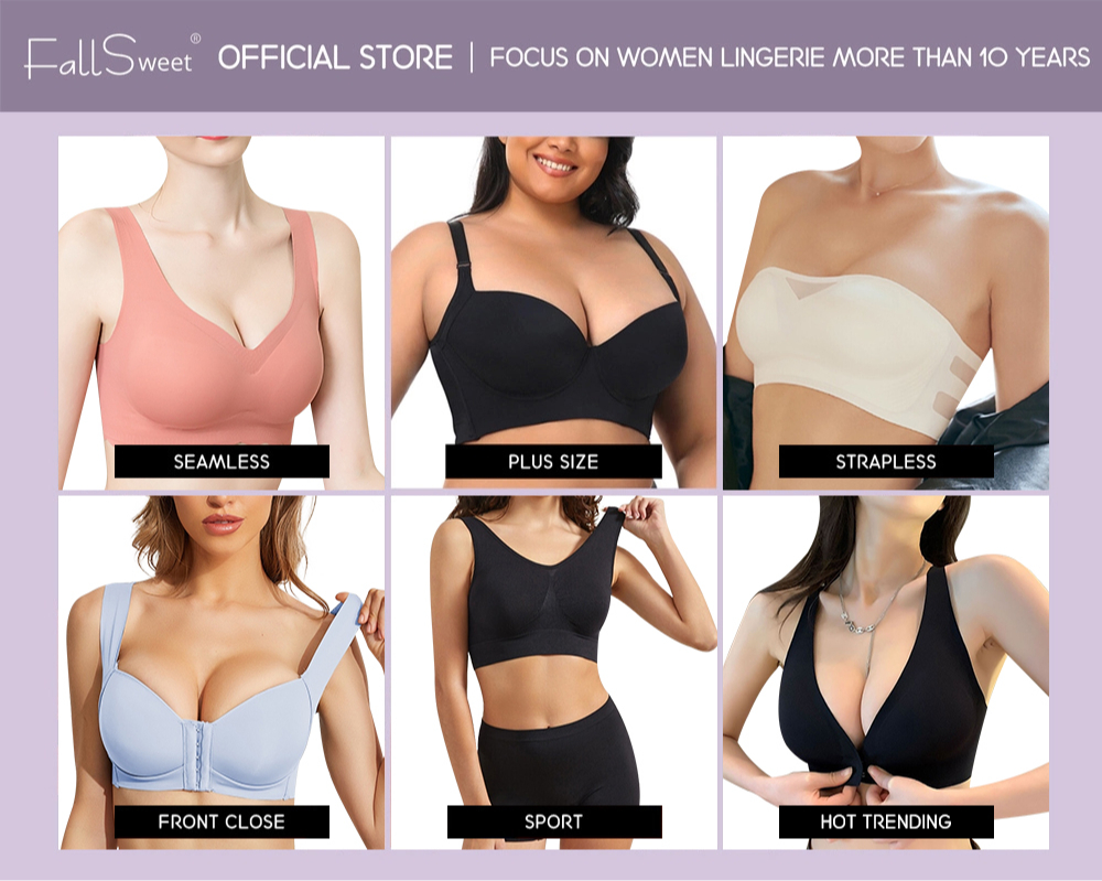 Women's Strapless Gathered Anti Slip Summer Thin Size Oversized Thickened  and Non Marking Bra Womens Bras Front Soft Beige at  Women's Clothing  store