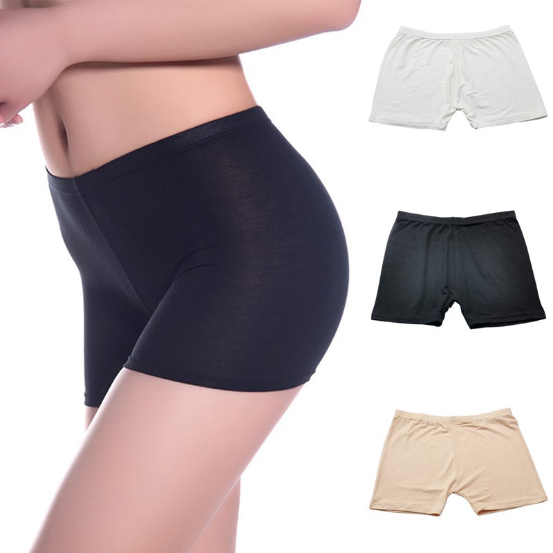 High Waist Ice Silk Women Summer Spring Safety Pants Underpants Safety  Shorts