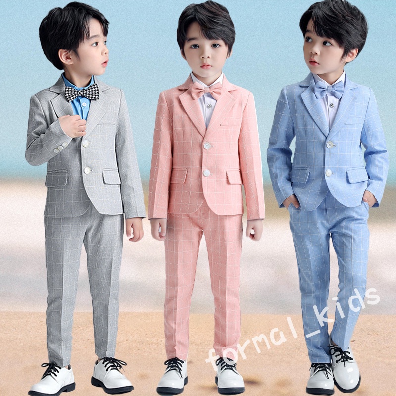 Teen Girls Blazer Set Autumn Leisure Solid Color Jacket Pants 2pcs Elegant  Child Wedding Suit Fashion Korean School Kids Clothes