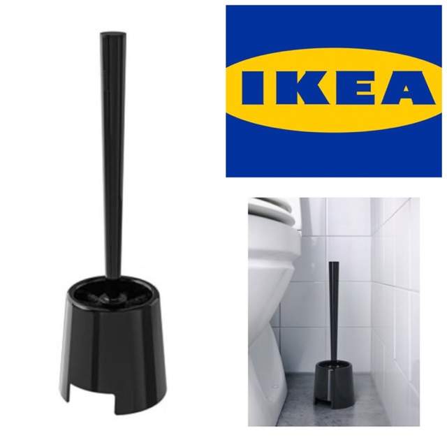 BOLMEN Toilet brush/holder, black - IKEA