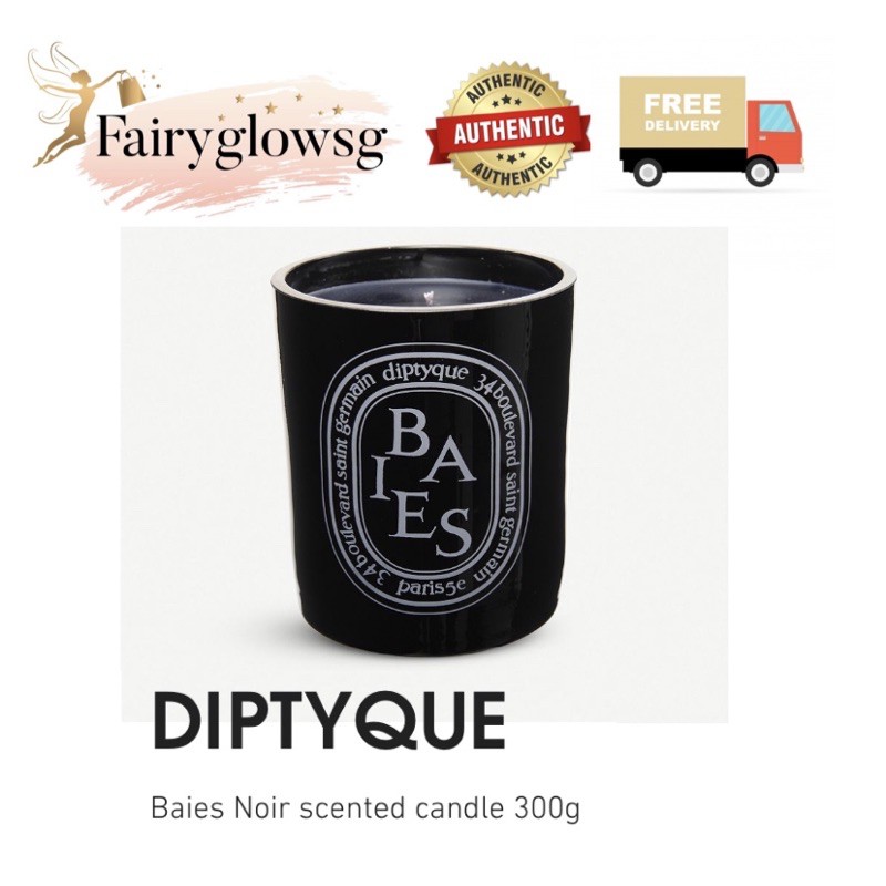 AUTHENTIC DIPTYQUE Baies Noir Ambre Feu de Bois Figuier