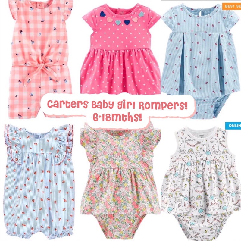 Carters hotsell rompers girl