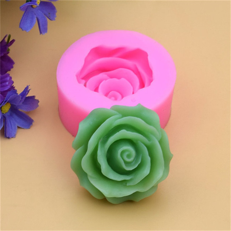 Flower Bloom Rose shape Silicone Fondant Soap 3D Cake Mold Cupcake Jelly  Candy Chocolate Decoration Baking Tool Moulds