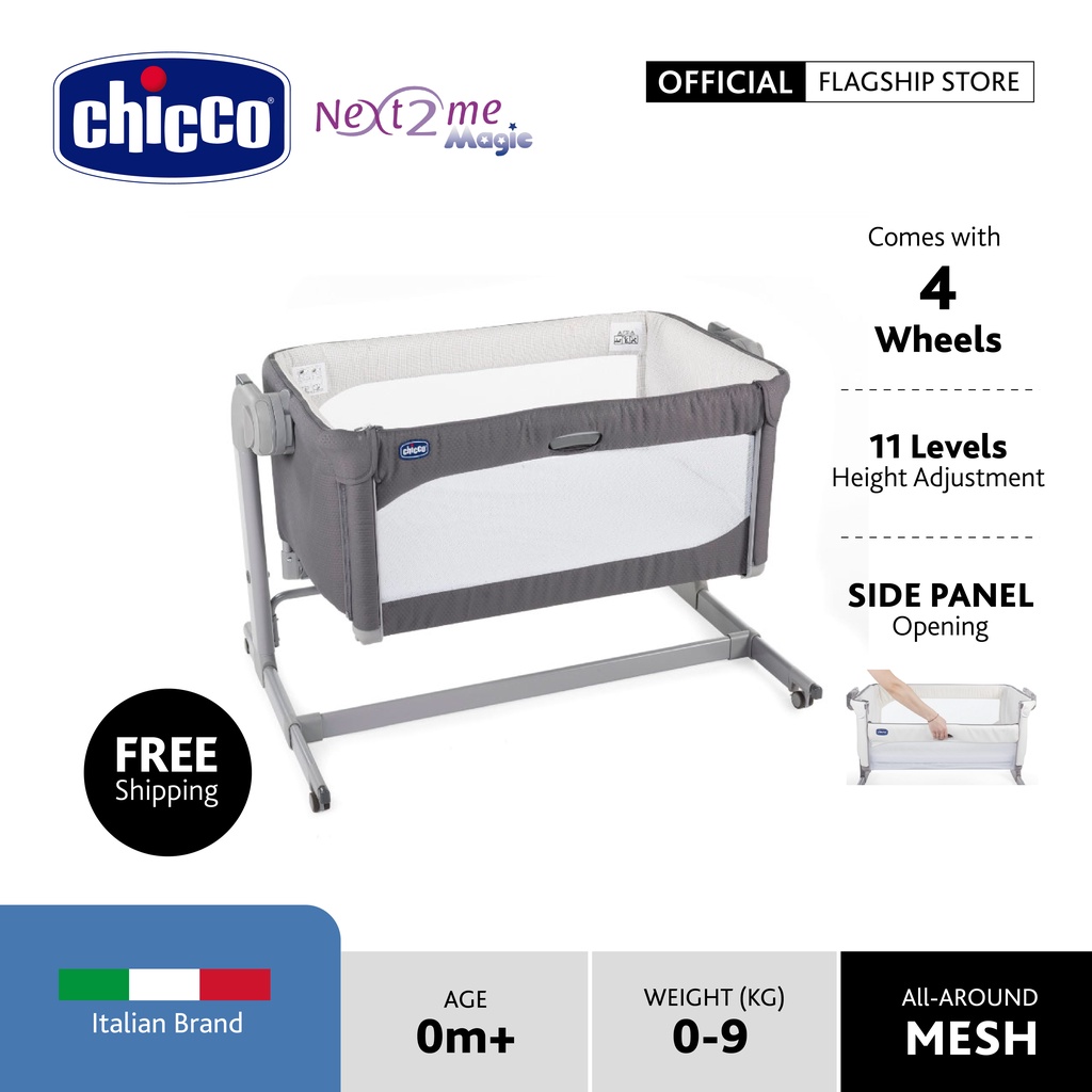 Chicco - Next2Me Magic Co-Sleeping Crib -Grey