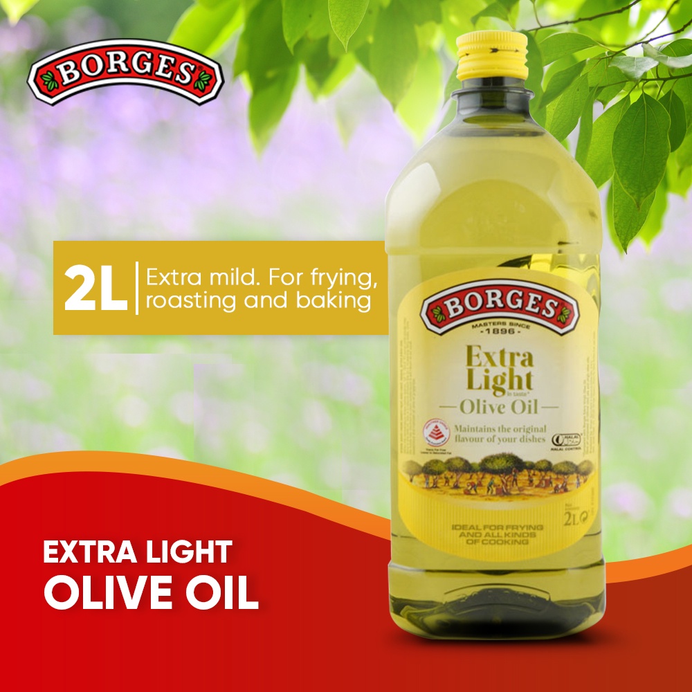 Borges Olive Oil Extra Light Flavour, 2 Liters