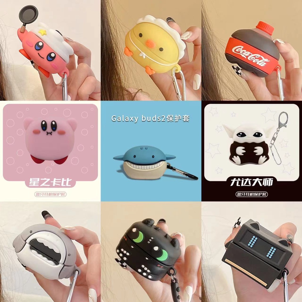 Samsung Galaxy Buds 2 Case Cartoon Star Kirby Cute Shark Samsung