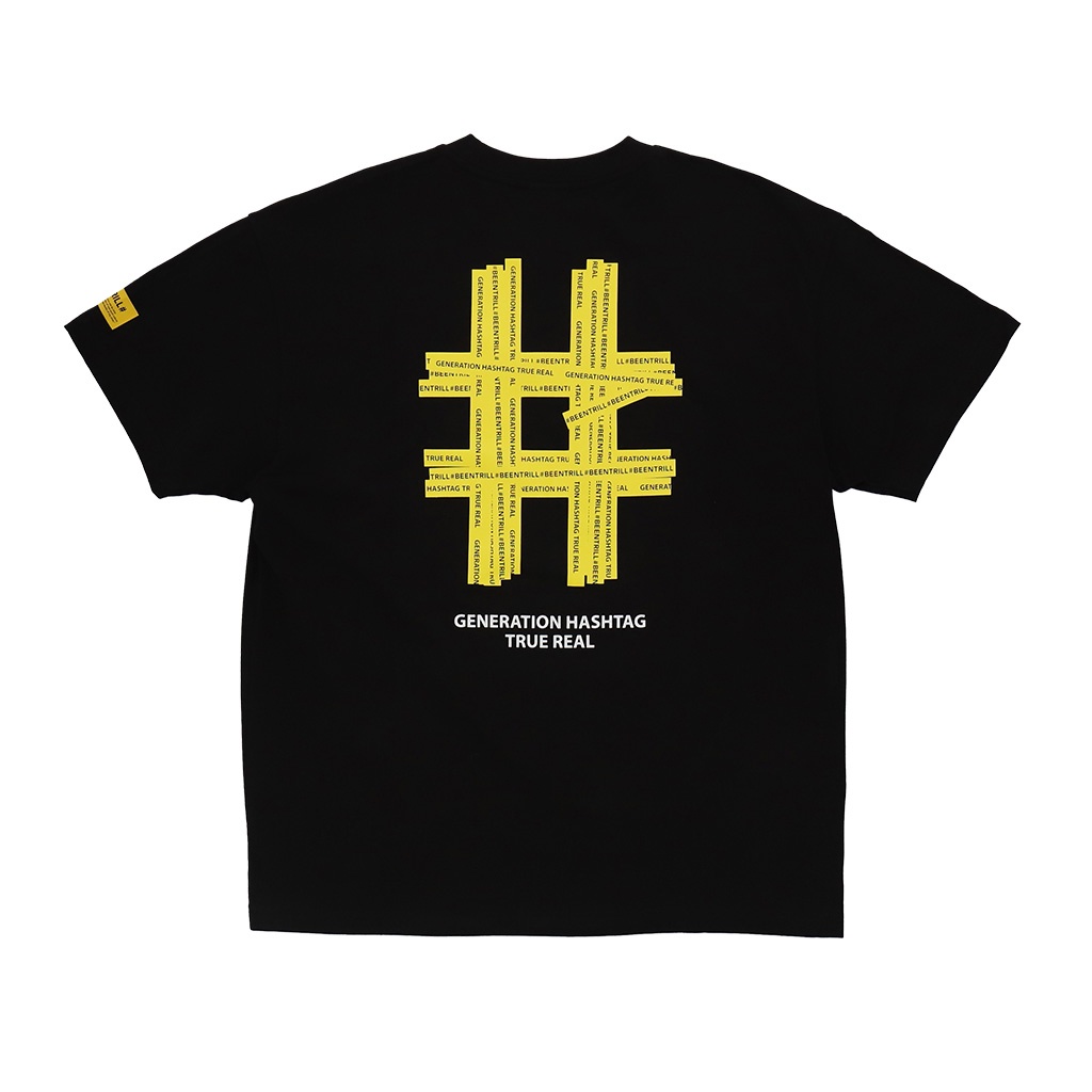 BEENTRILL] Taping Hashtag Overfit Short Sleeve T-shirt | Shopee