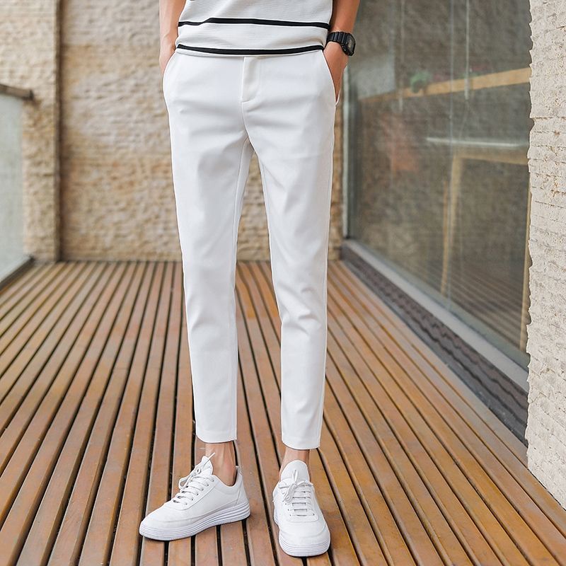 Men s Business Pants Korean Style Slim Fit Office Social Suit