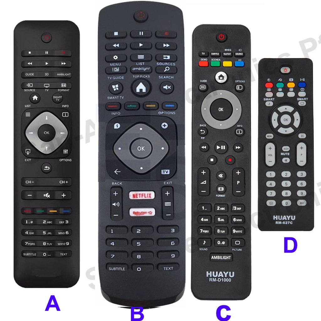 Replacement remote for store philips tv