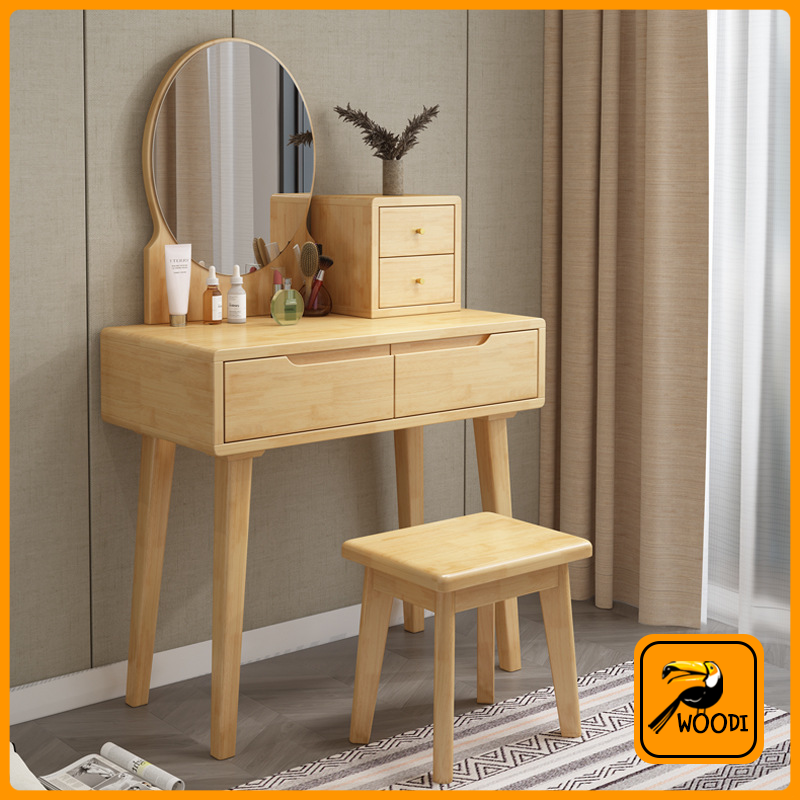 Nordic solid wood on sale dressing table