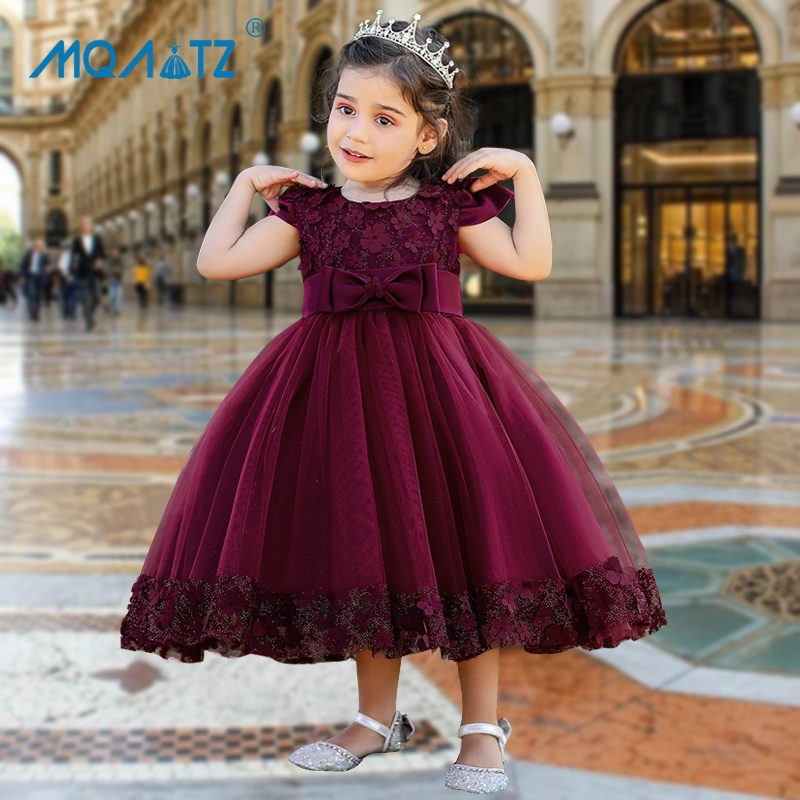 Maroon dress best sale baby girl