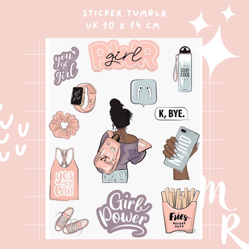 Aesthetic TUMBLR STICKER/HP STICKER/LAPTOP STICKER/NO CUTTING STICKER |  Shopee Singapore