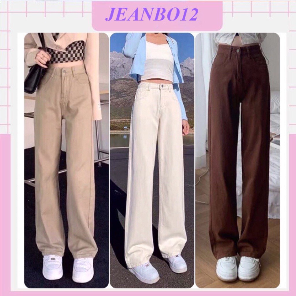 🔺Korean High Waisted Wide leg Jeans Outfits, Wide leg jeans