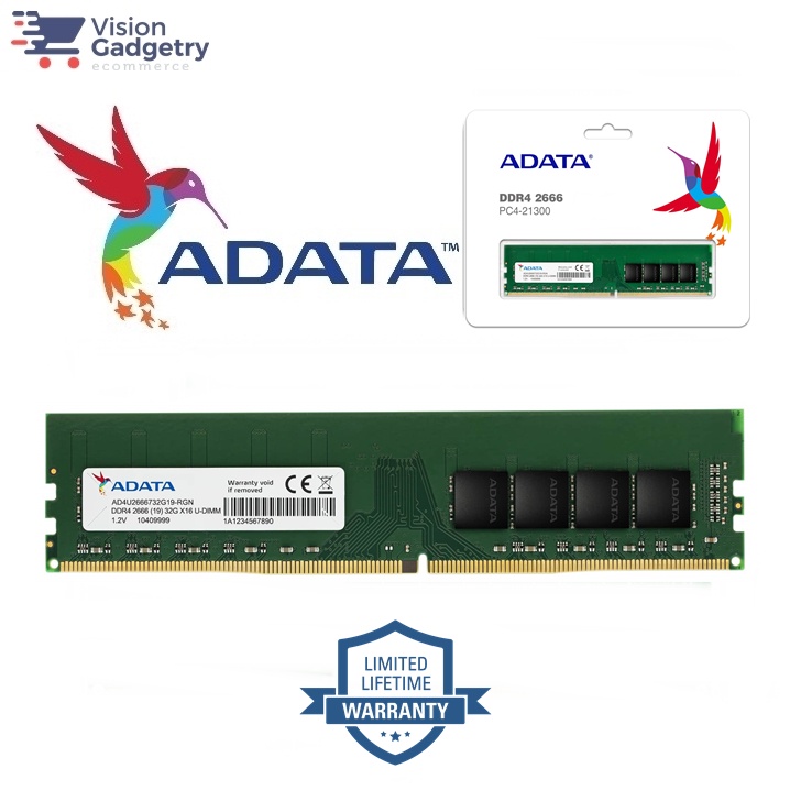 ADATA DDR4 U Dimm Desktop PC RAM Memory 4GB 8GB 16GB 32GB 2400