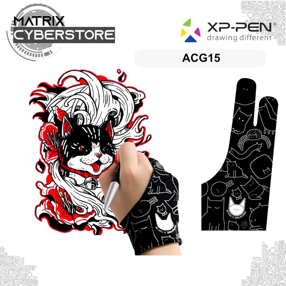 Xp-pen Ac01 Free Size Soft Drawing Glove For Graphics Tablets And