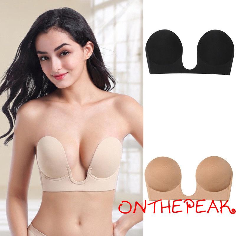 Silicone Adhesive Stick On Push Up Gel Strapless Backless Invisible Bra