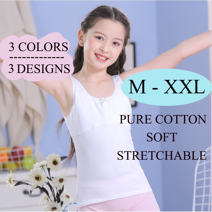 Girls underwear small vest development period 9-12 pure cotton big