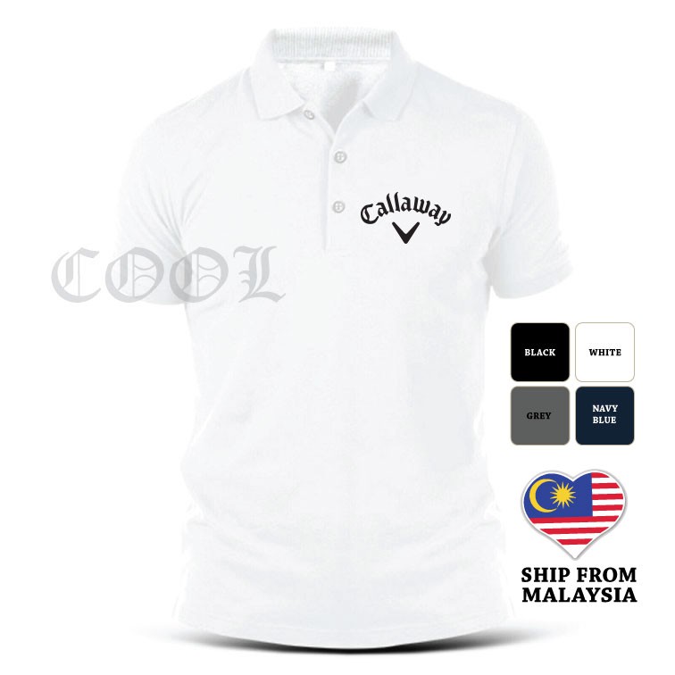 Callaway Golf Sporting Polo Tee T Shirt EMBROIDERY Logo EDR 070 Shopee Singapore