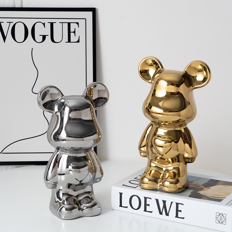 Nordic Luxury Bearbrick Piggy Bank Statue Bedroom Home Decoration