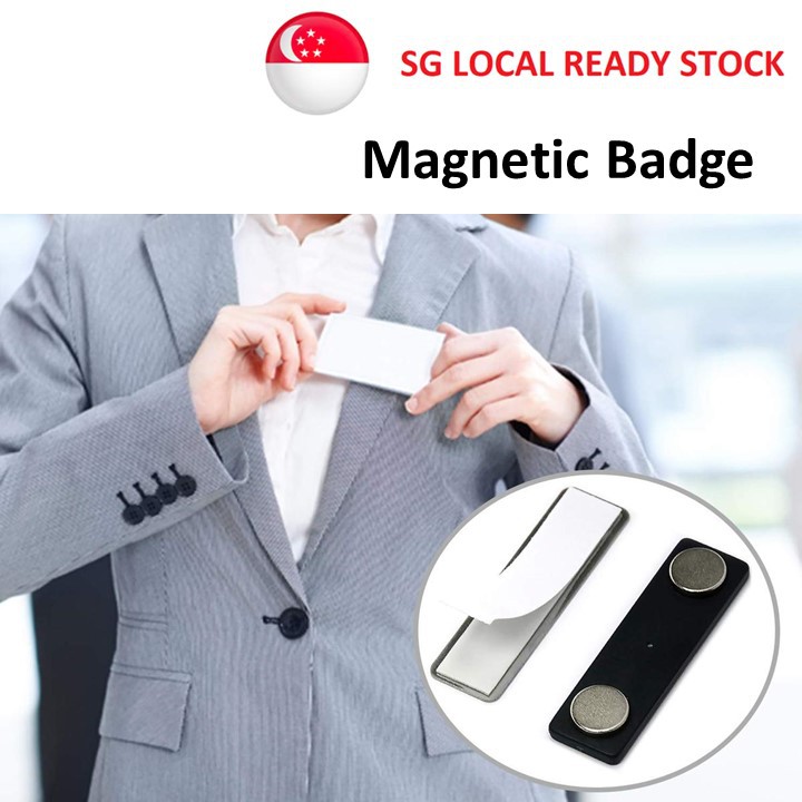 SG STOCK] Magnet Badge with Adhesive Tape - No Pin Strong Magnetic