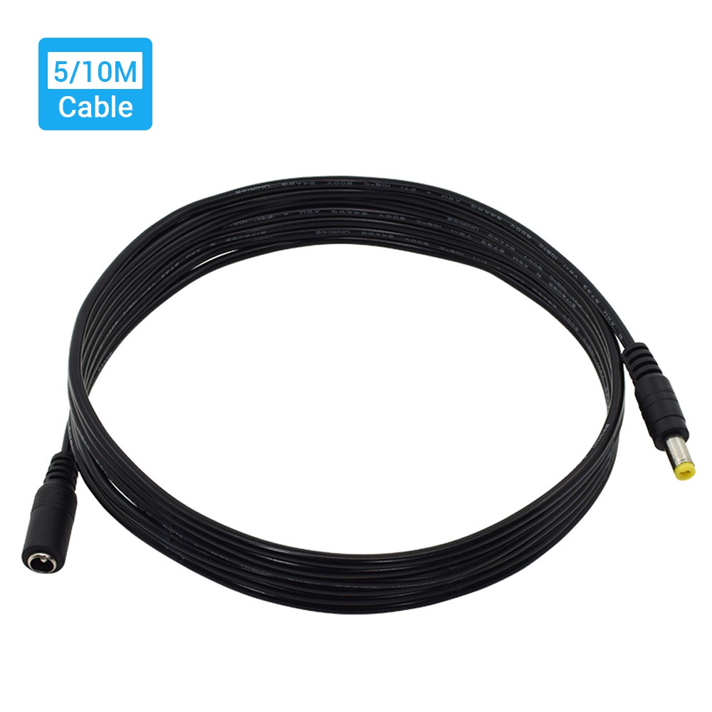 33FT(10m) 2.1x5.5mm DC 12V Power Adapter Extension Cable, Male to