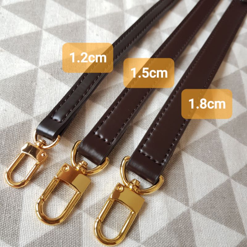 Generic 1.5cm Width Adjustable Leather Shoulder Bag Strap Black