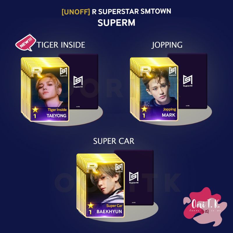 MIN Purchase 3PCS MIX UNOFF R Cards Superstar SMTOWN SuperM