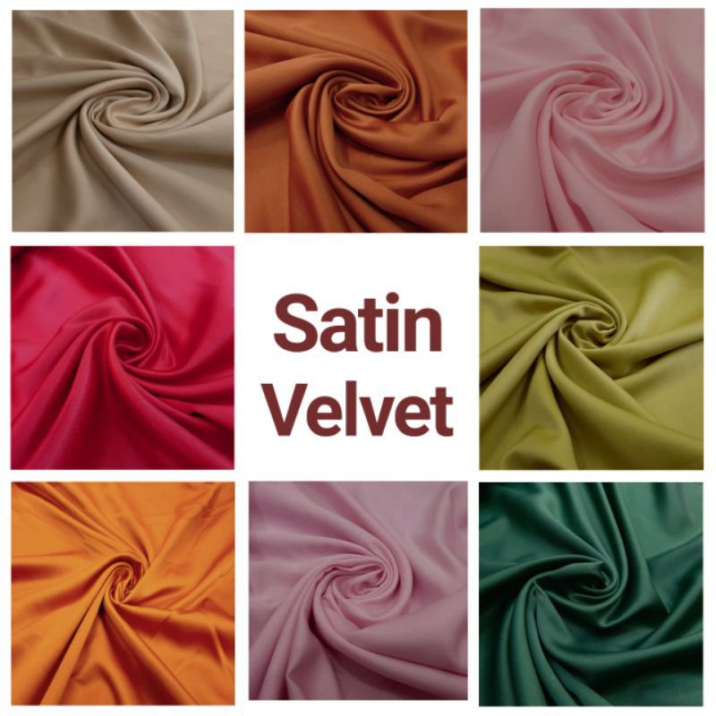 Satin velvet clearance fabric