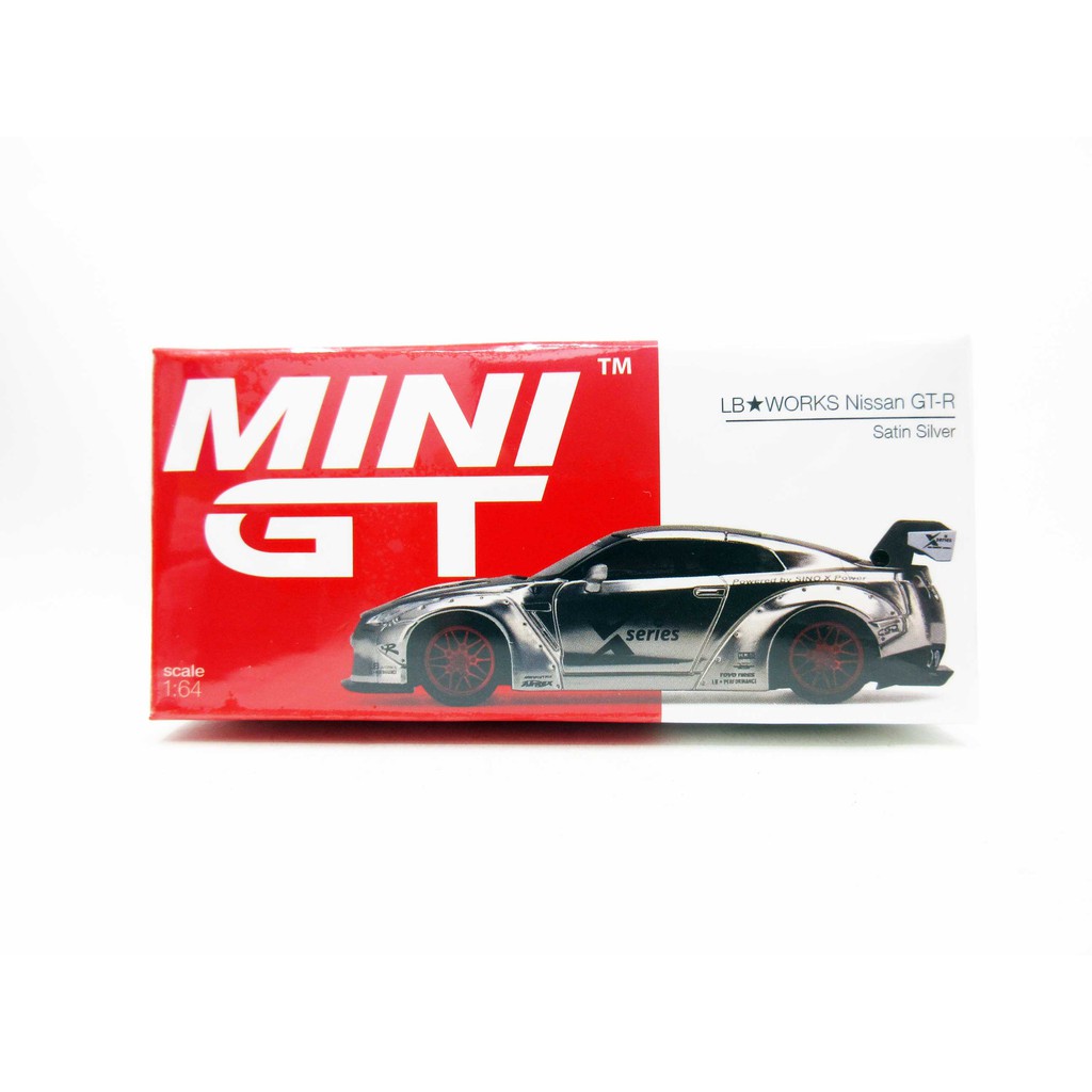 Mini GT LB Works Nissan GT-R Satin Silver Sinopec Hong Kong