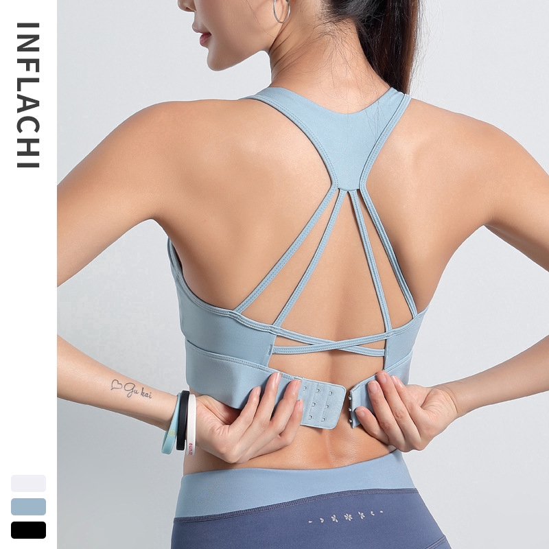 Yoga clothing can be adjusted to wear fitness vest back bra shockproof  gathered sports bra underwear
