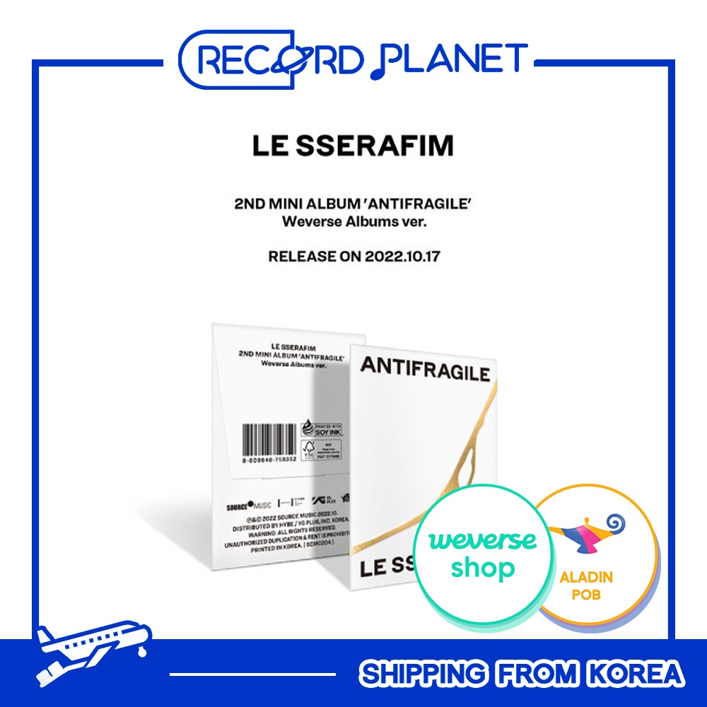 LE SSERAFIM - ANTIFRAGILE Weverse Album Ver. The 2nd Mini Album +