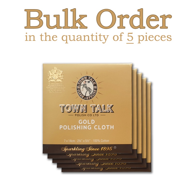 Town Talk Polish – Brilliant Gold Polishing Cloth (7 x 14 cm) (Bulk Order:  5 pcs)