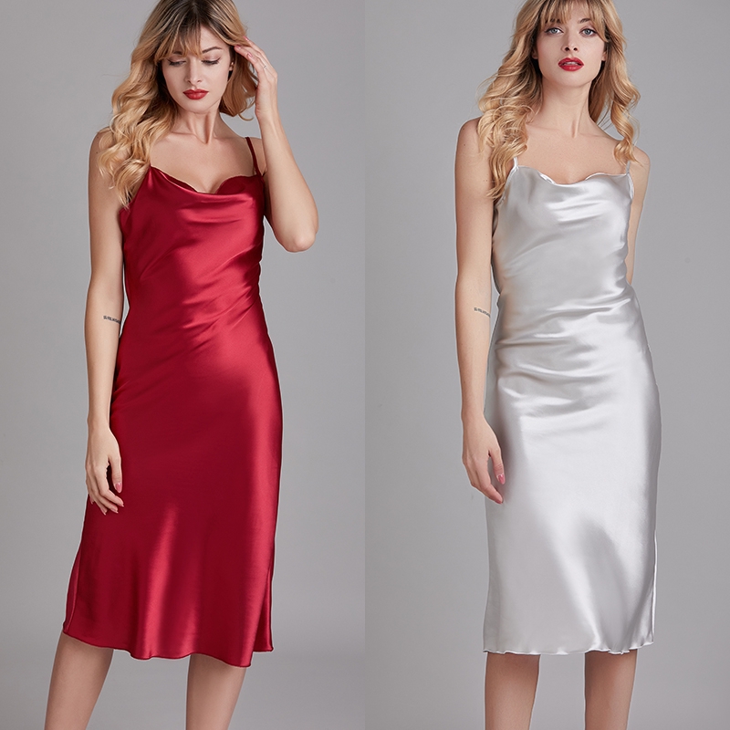 Satin sleeping online dress