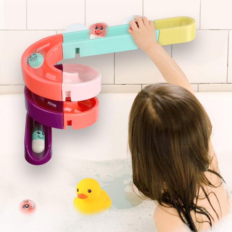 DIY Assembly Water Track Toy Bathroom Track Game Baby Bath Toy