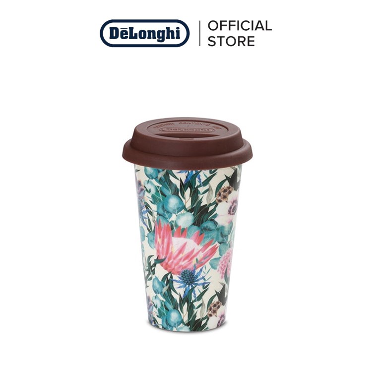 De Longhi Multi coloured Double walled Ceramic Thermal Mug 300ml