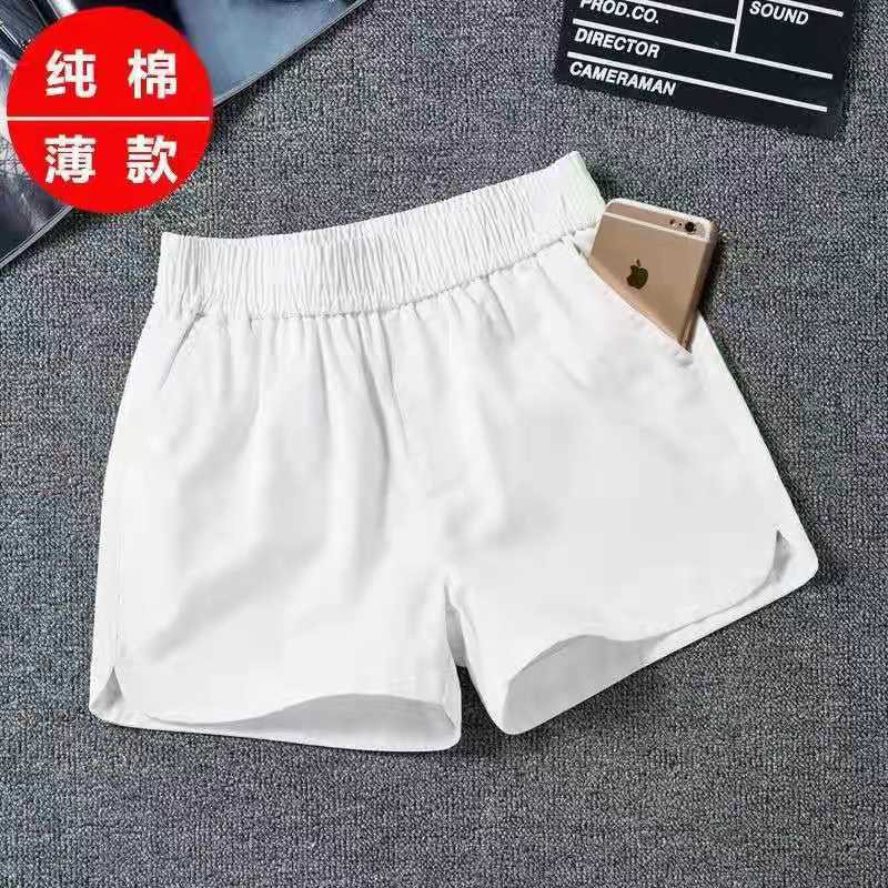 women's cotton shorts with elastic waist