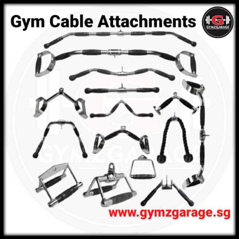 Cable Machine Attachments Tricep Rope V Bar D Handle Lats Home