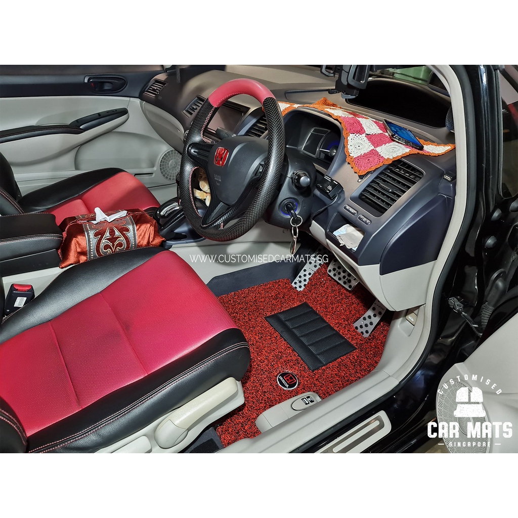 Honda Civic (FD) (2006 to 2012) Basic Drips Car Mats / Floor Mats / Carpet  / Carmat | Shopee Singapore